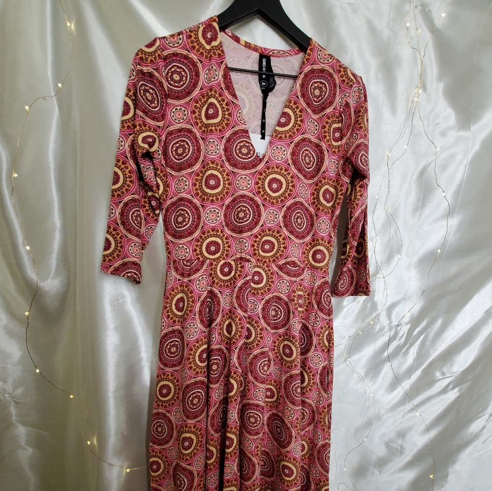 agnes & dora dress circle mandala print